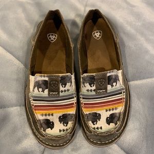 Buffalo print Ariat Cruisers.